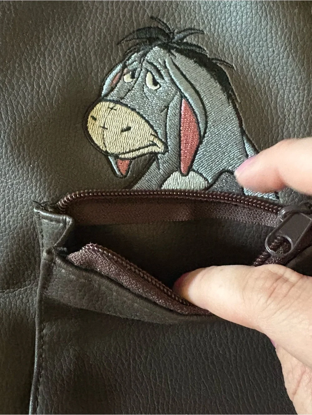 Disney Winnie the Pooh, Tigger & Eeyore Backpack Vintage Faux Leather 90z Y2K